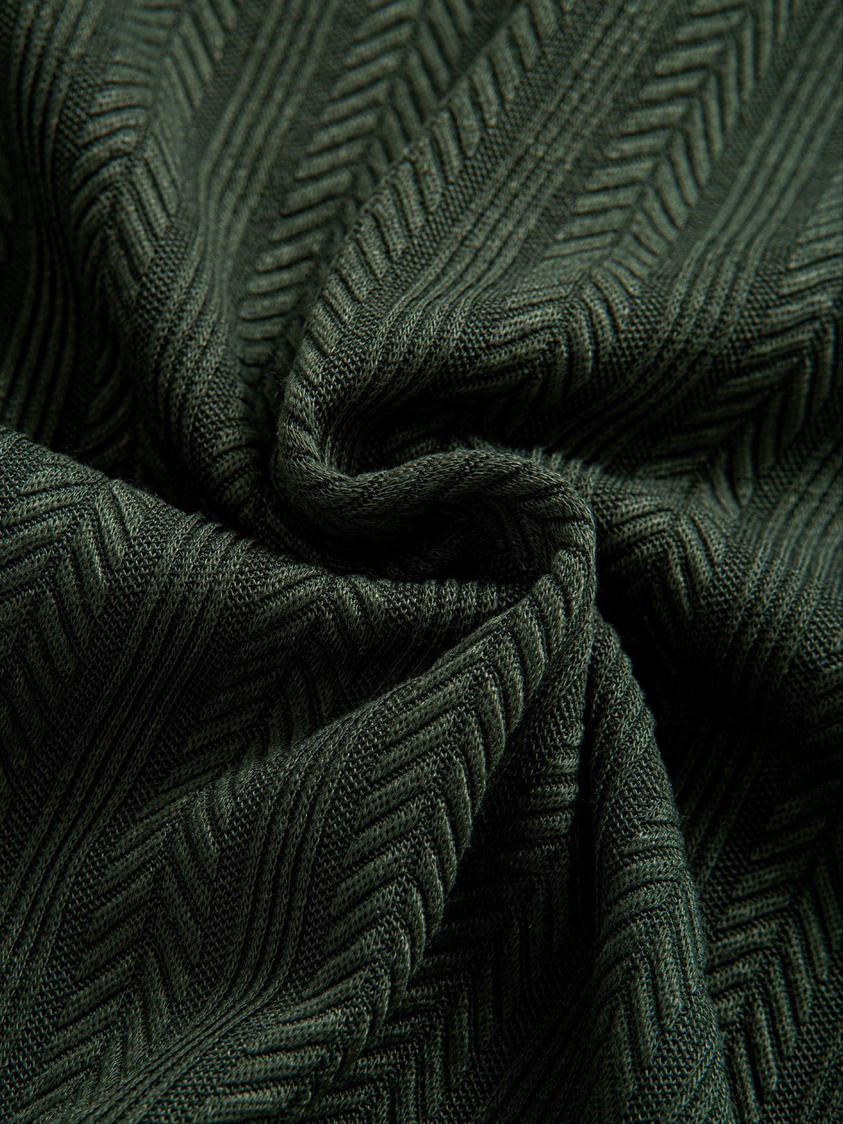GEORGE | Polo with half-zip and herringbone texture