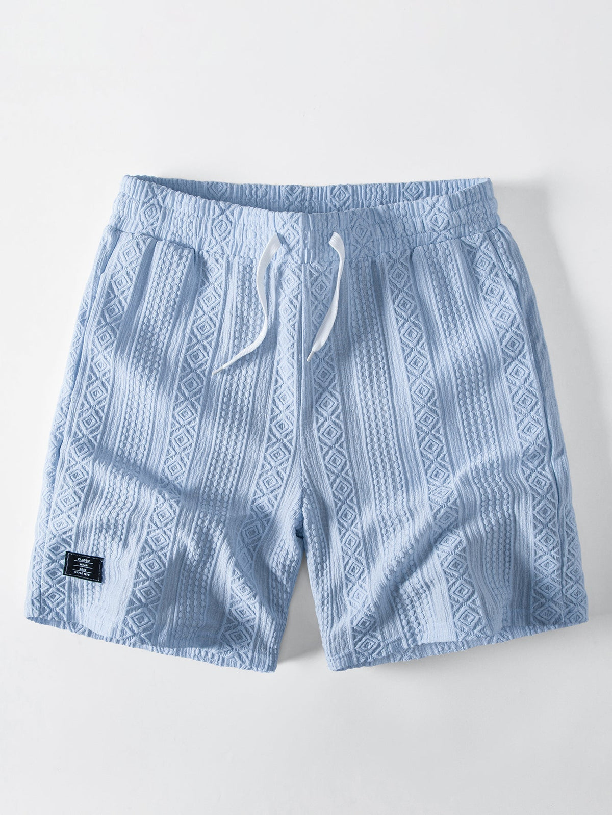 THEO | Drawstring shorts with jacquard pattern