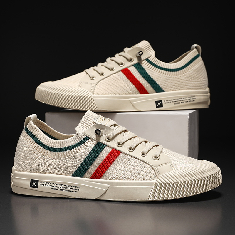 HARPER | Knit sneakers with striped detailing