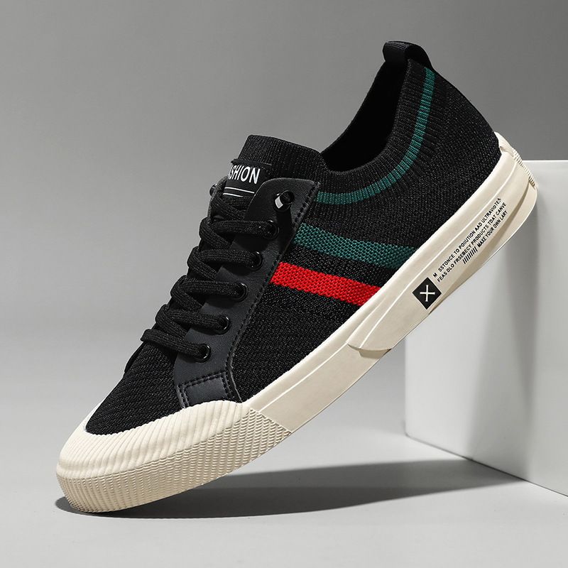 HARPER | Knit sneakers with striped detailing