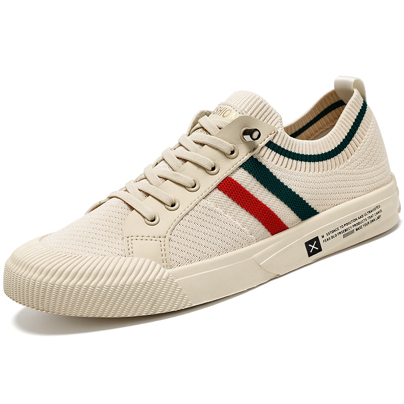 HARPER | Knit sneakers with striped detailing