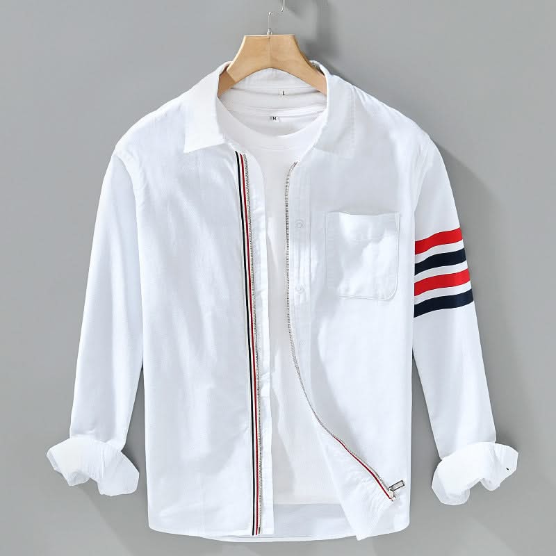 AUSTIN | Long-sleeve shirt with stripe trim