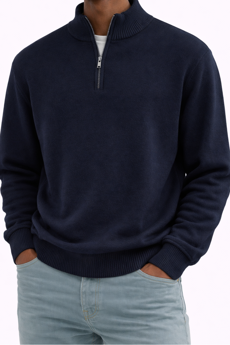 LEO | Zip-neck sweater with tailored fit
