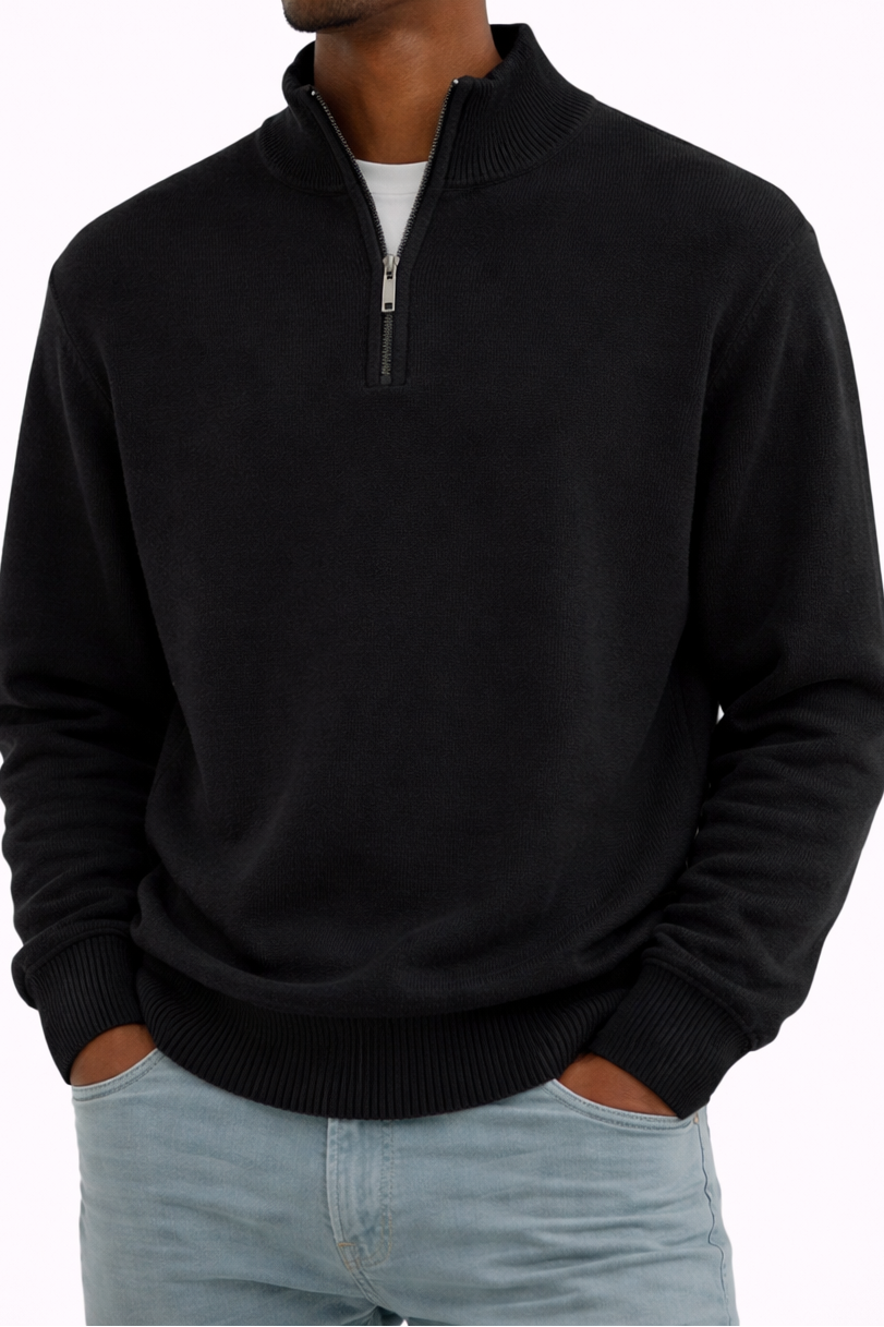 LEO | Zip-neck sweater with tailored fit