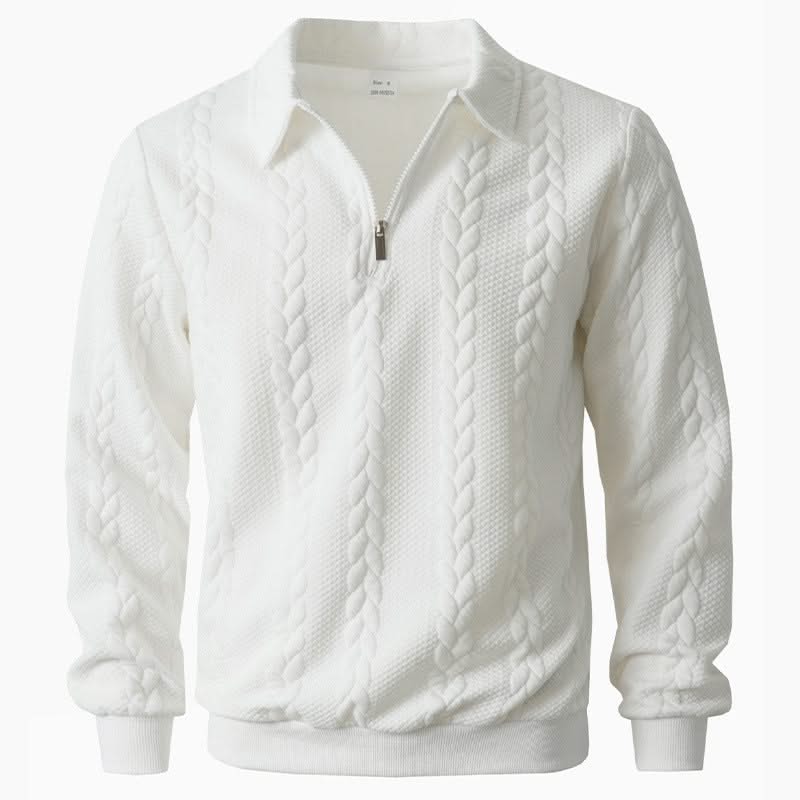 HENRY | Quarter-zip knit with textured finish