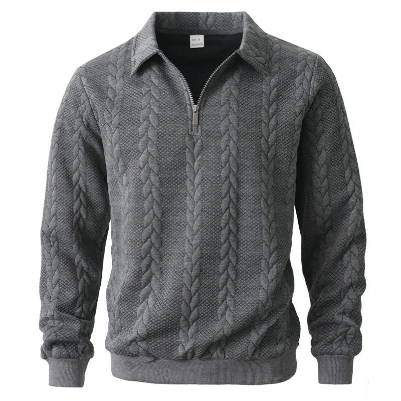 HENRY | Quarter-zip knit with textured finish