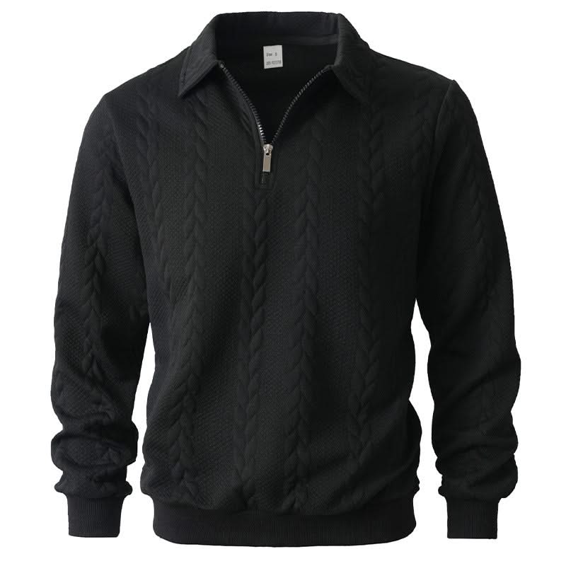 HENRY | Quarter-zip knit with textured finish
