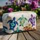 ELLA | Cosmetic bag with quilted sea turtle print