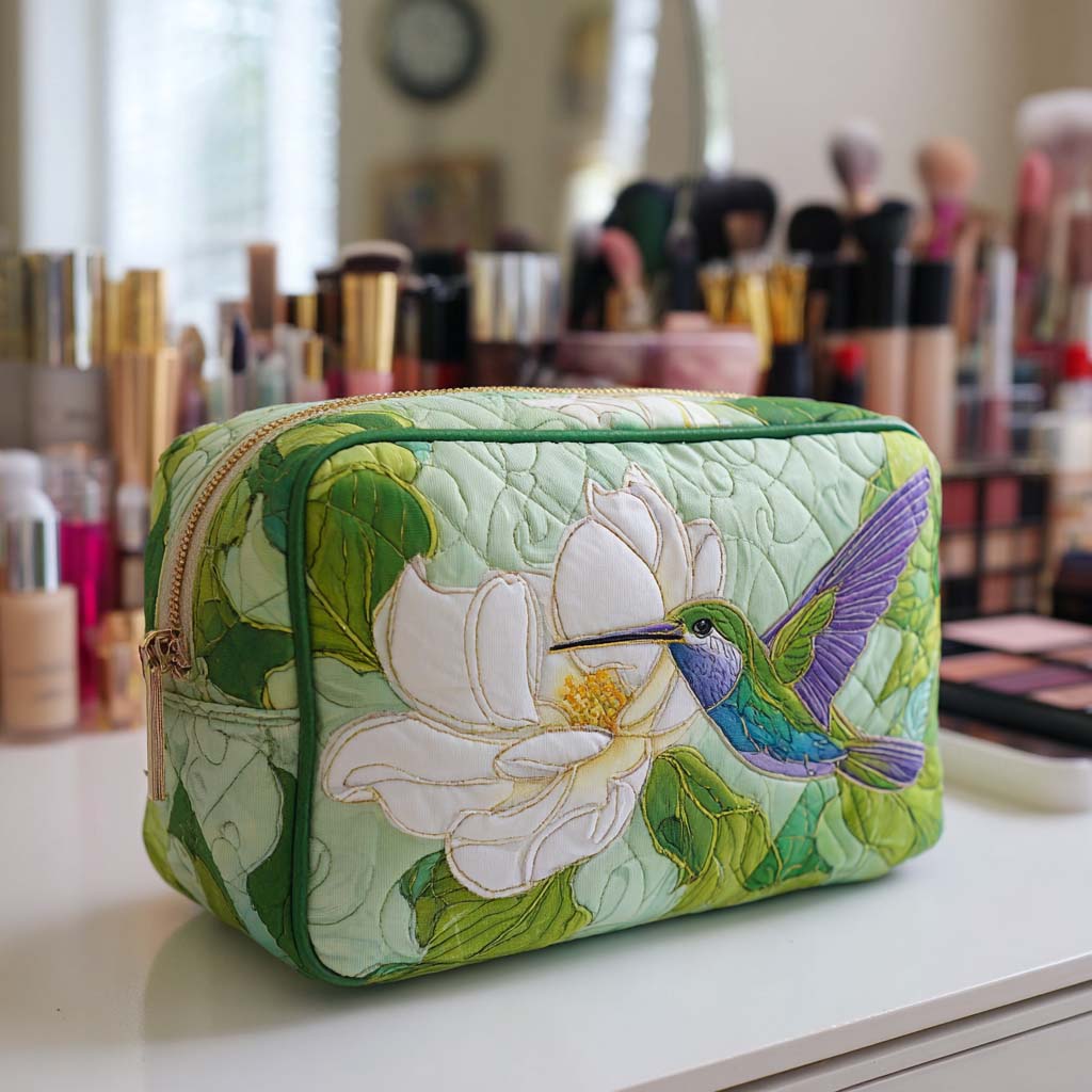 WILLOW | Cosmetic bag with quilted floral print