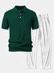 JACK | Set with striped polo and ribbed trousers