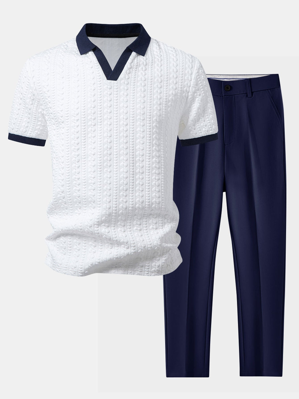 NOAH | Set with striped tapered trousers