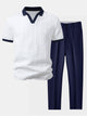 NOAH | Set with striped tapered trousers
