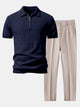 HENRY | Set with zip polo and tapered trousers