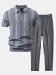 FELIX | Set with striped knit polo