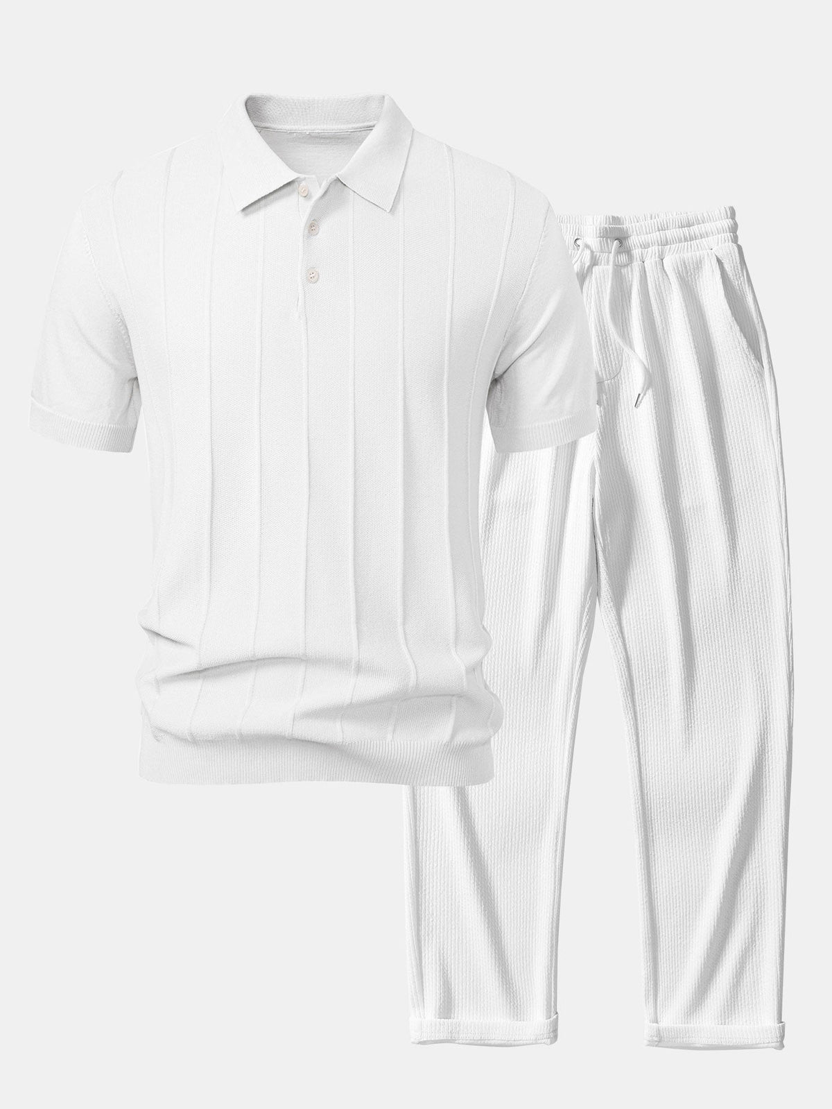 JACK | Set with striped polo and ribbed trousers