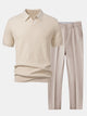 ALFIE | Set with V-neck polo and tapered trousers
