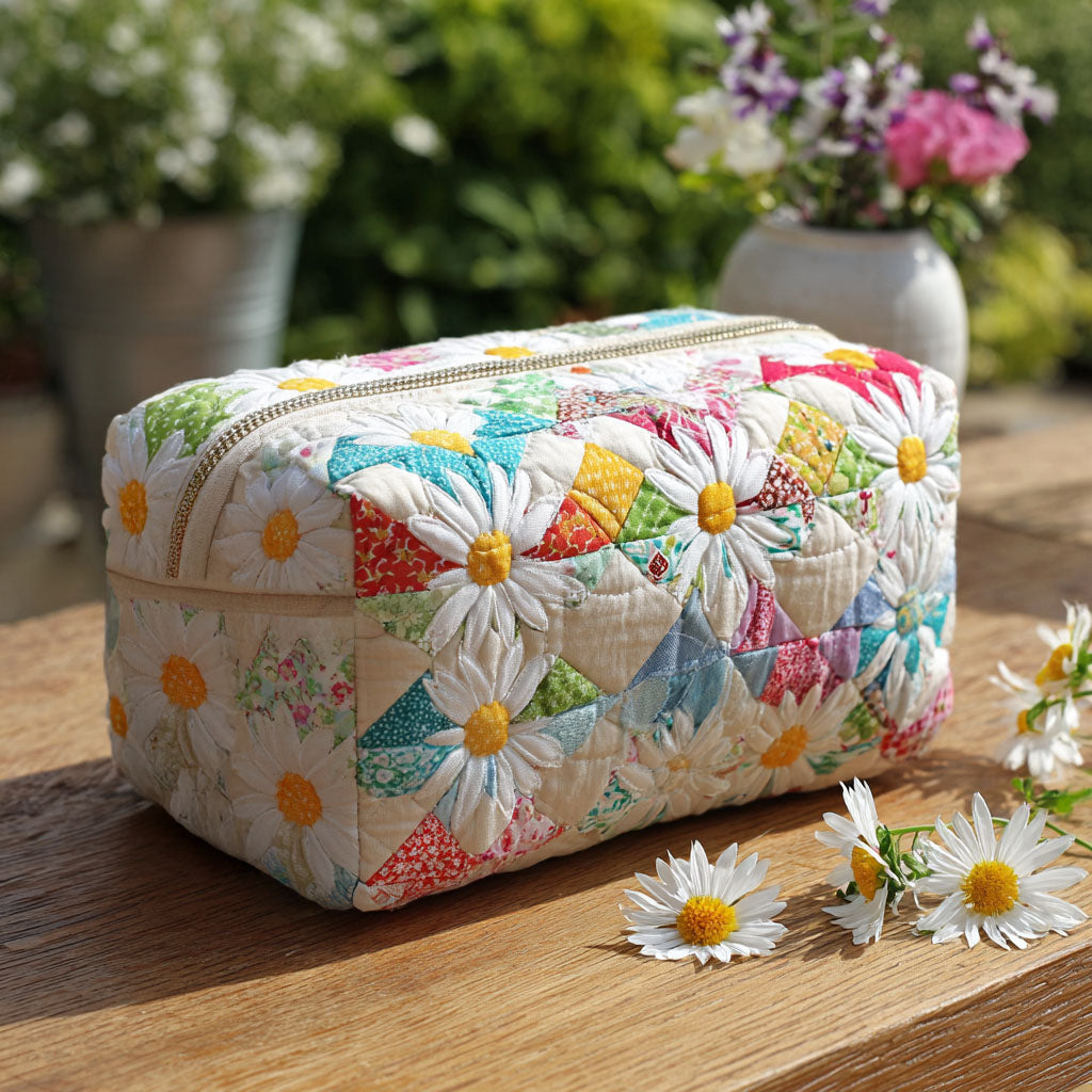 POPPY | Cosmetic bag with quilted patchwork