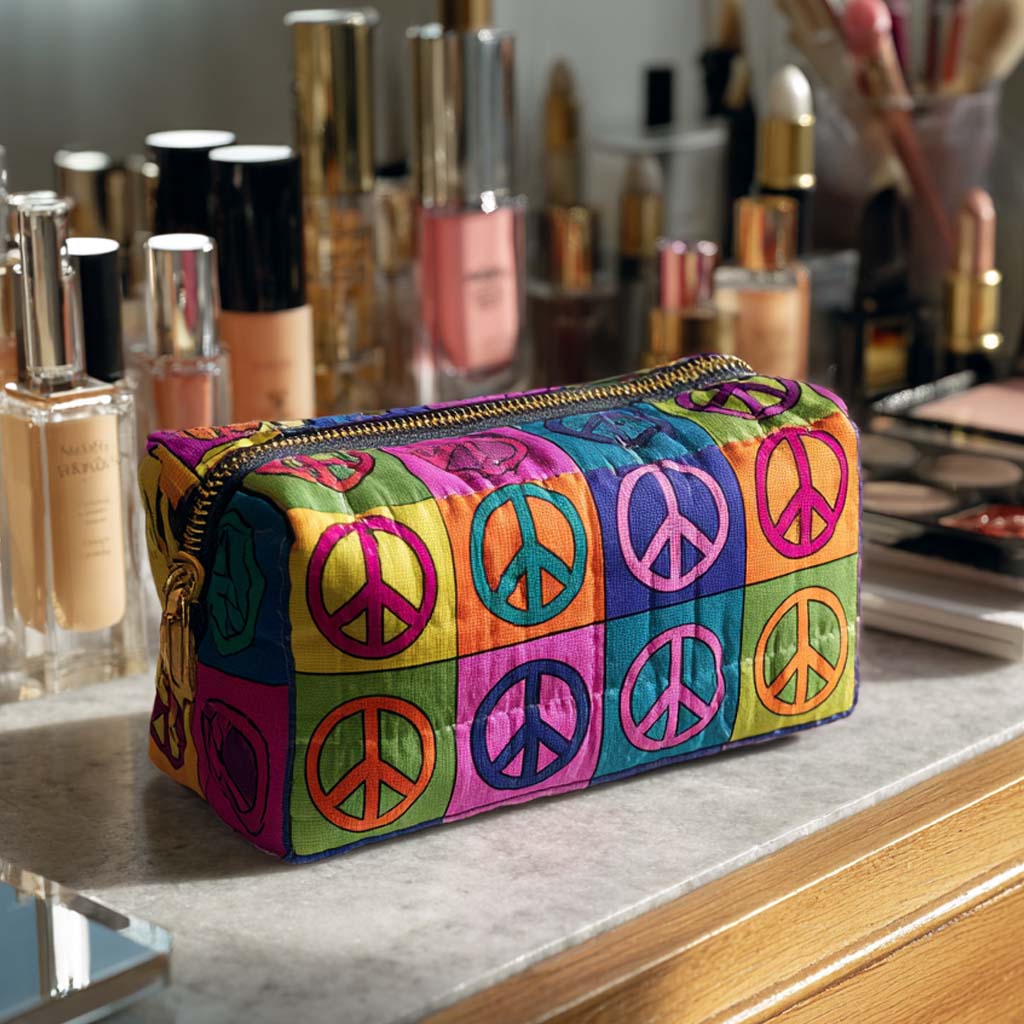 OLIVIA | Cosmetic bag with quilted print