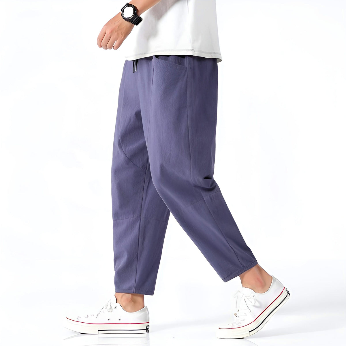 FLORENCE | Cropped trousers with drawstring waist