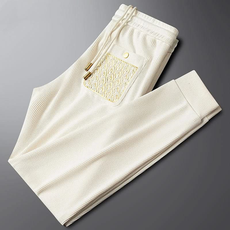 GRACE | Tapered trousers with ribbed texture