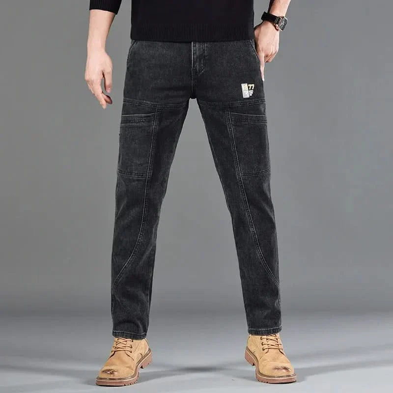 HENRY | Utility jeans with double-stitched panelling