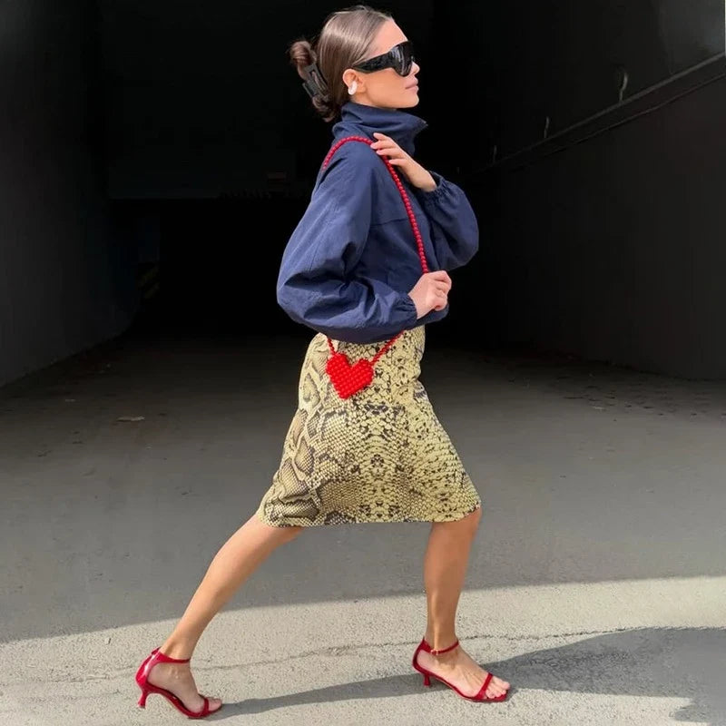 GRACE | Skirt with snake print