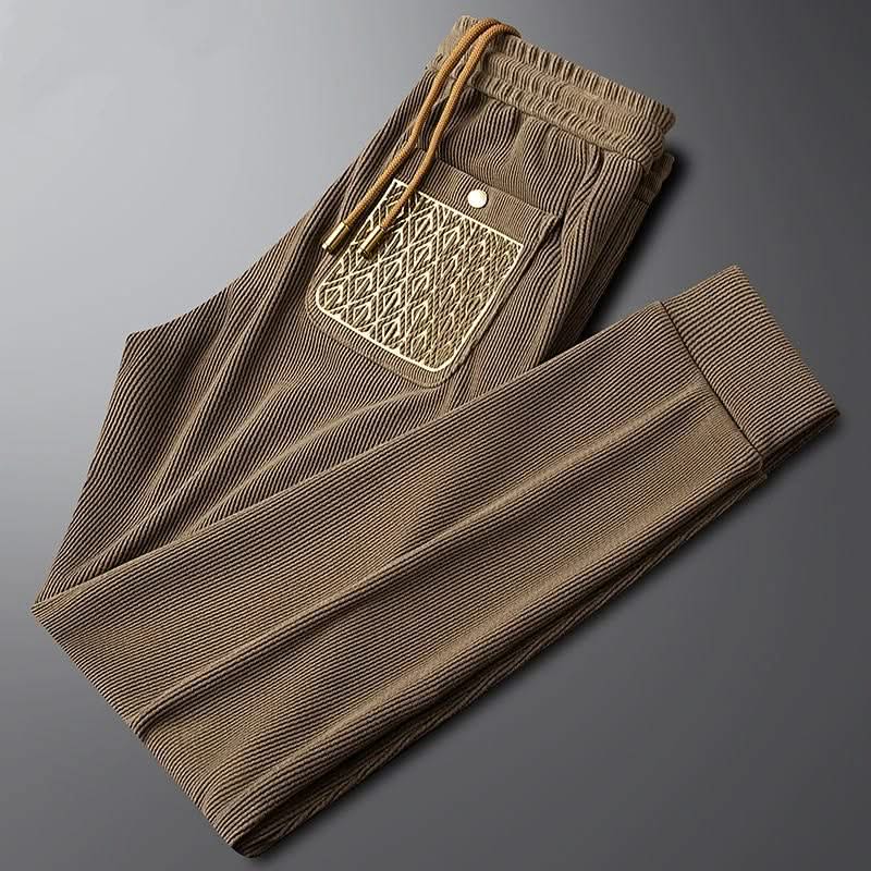 GRACE | Tapered trousers with ribbed texture