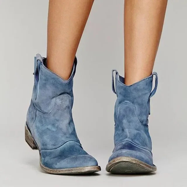 Scarlett – Vintage Cowboy Ankle Boots