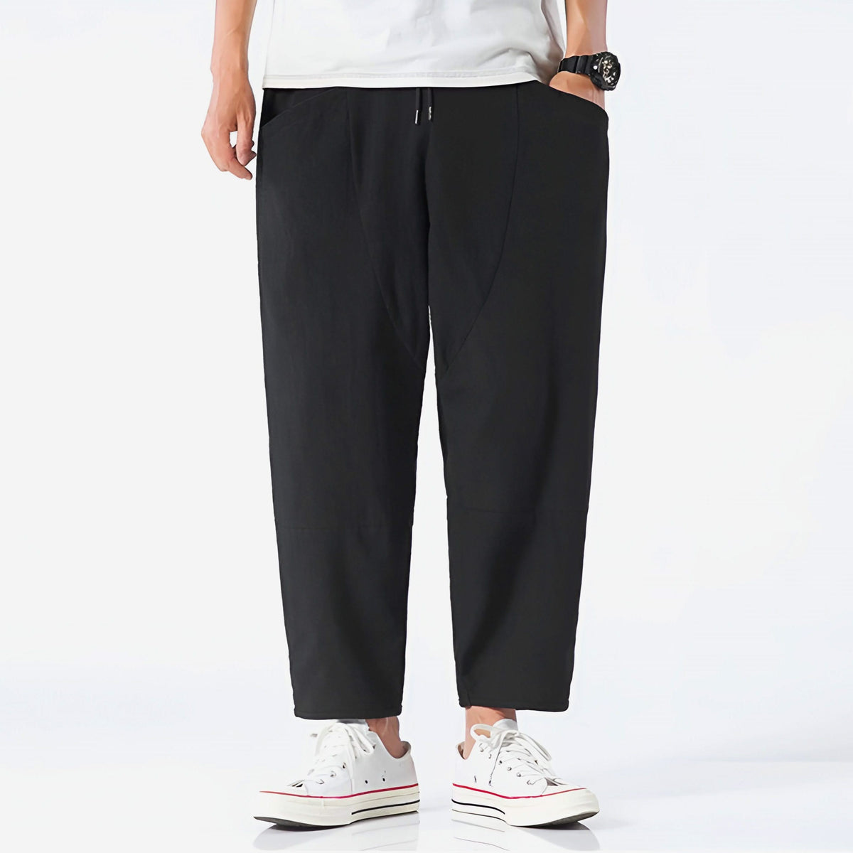 FLORENCE | Cropped trousers with drawstring waist