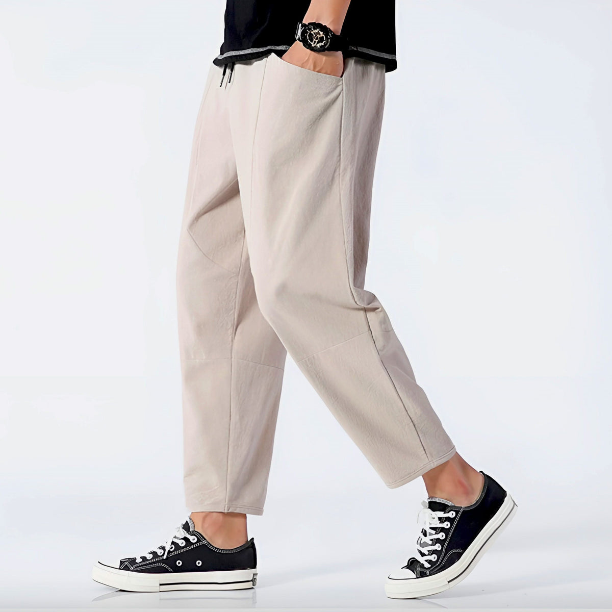 FLORENCE | Cropped trousers with drawstring waist