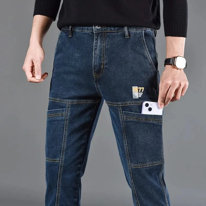 HENRY | Utility jeans with double-stitched panelling