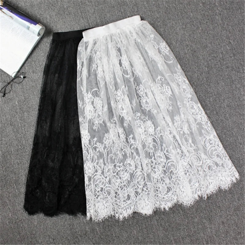 IVY | Slip skirt with lace detailing
