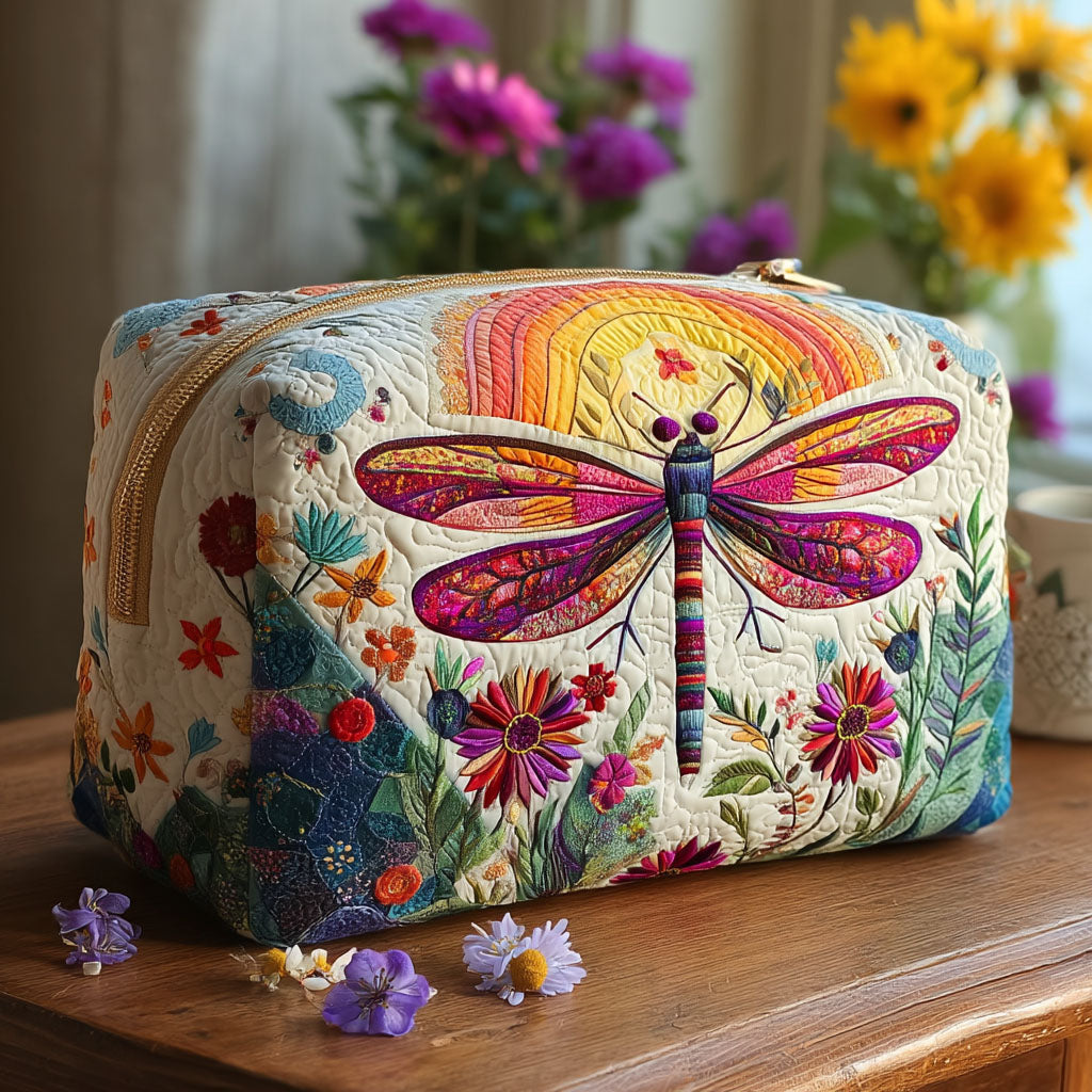 FREYA | Cosmetic bag with quilted floral print