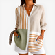 BEATRIX | Blouse with patchwork stripes