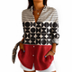 AURELIA | Blouse with geometric colorblock print