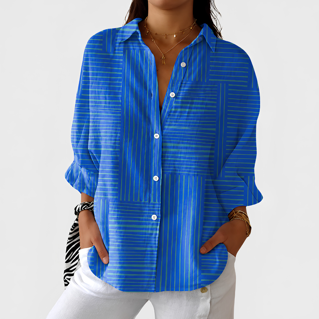 GRACE | Blouse with stripe print