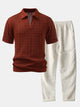 CHARLIE | Set with open-knit polo