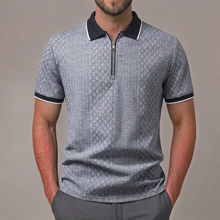THEO | Polo with zip neckline