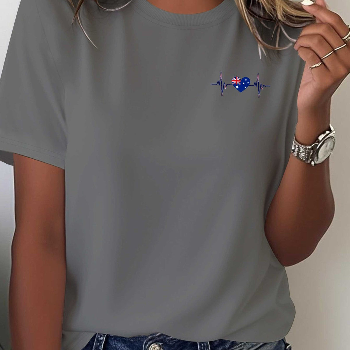 ROSE | Graphic tee with flag print