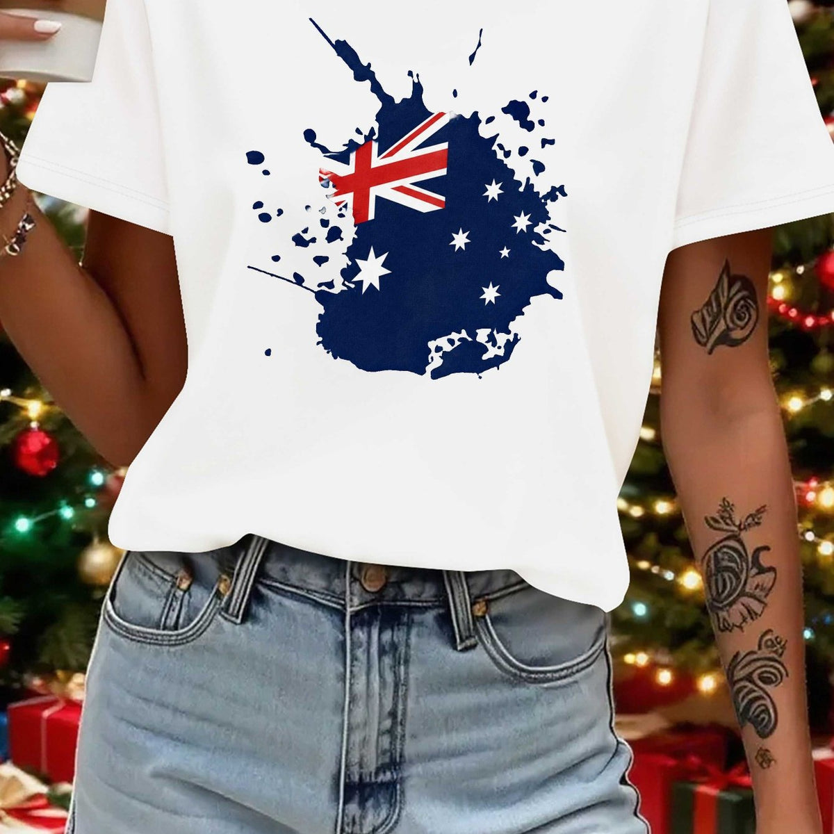 JACK | Graphic tee with flag splatter print