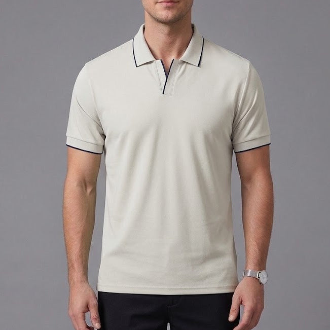 WILLIAM | Polo shirt with Johnny collar