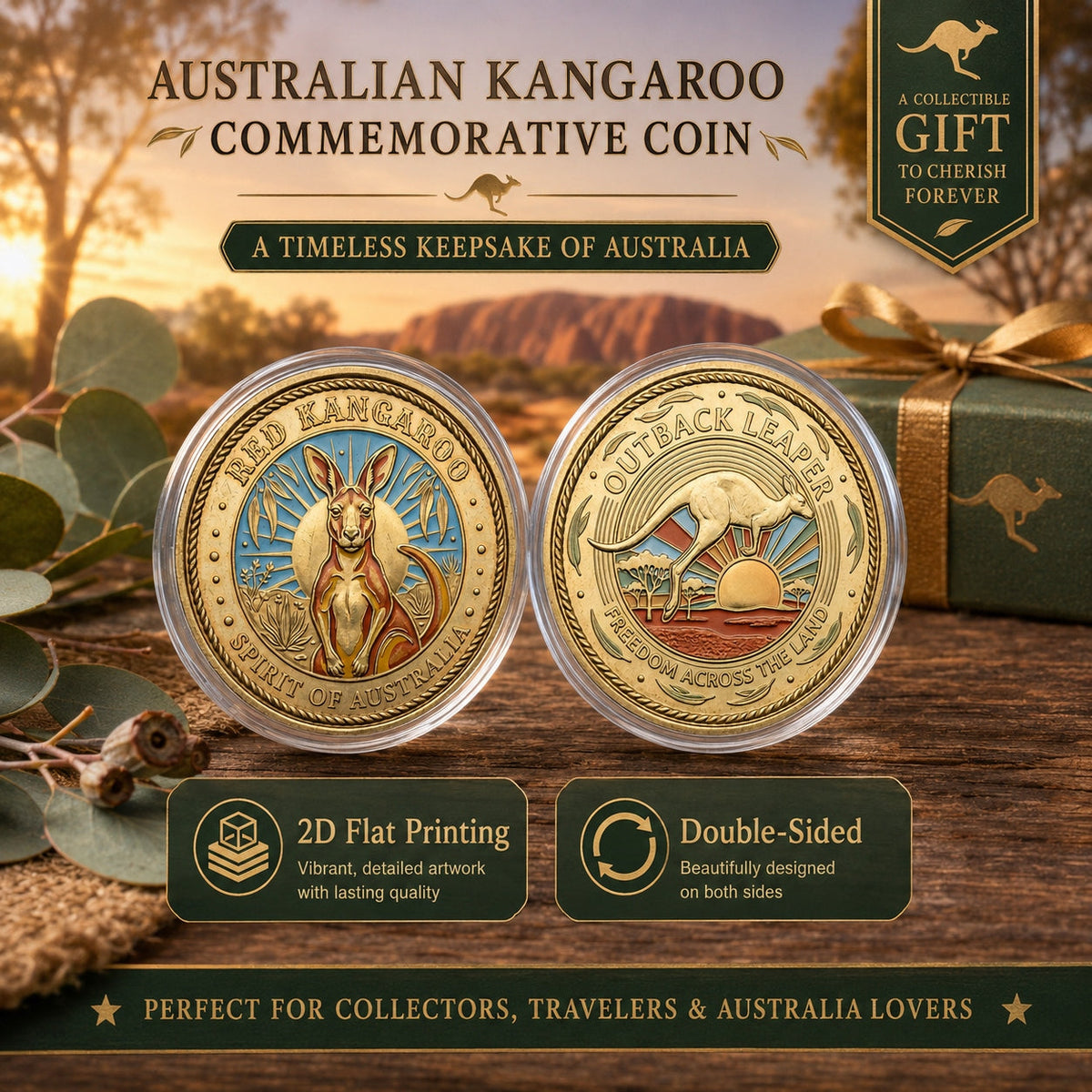 AVA | Brass collector's coin with kangaroo design