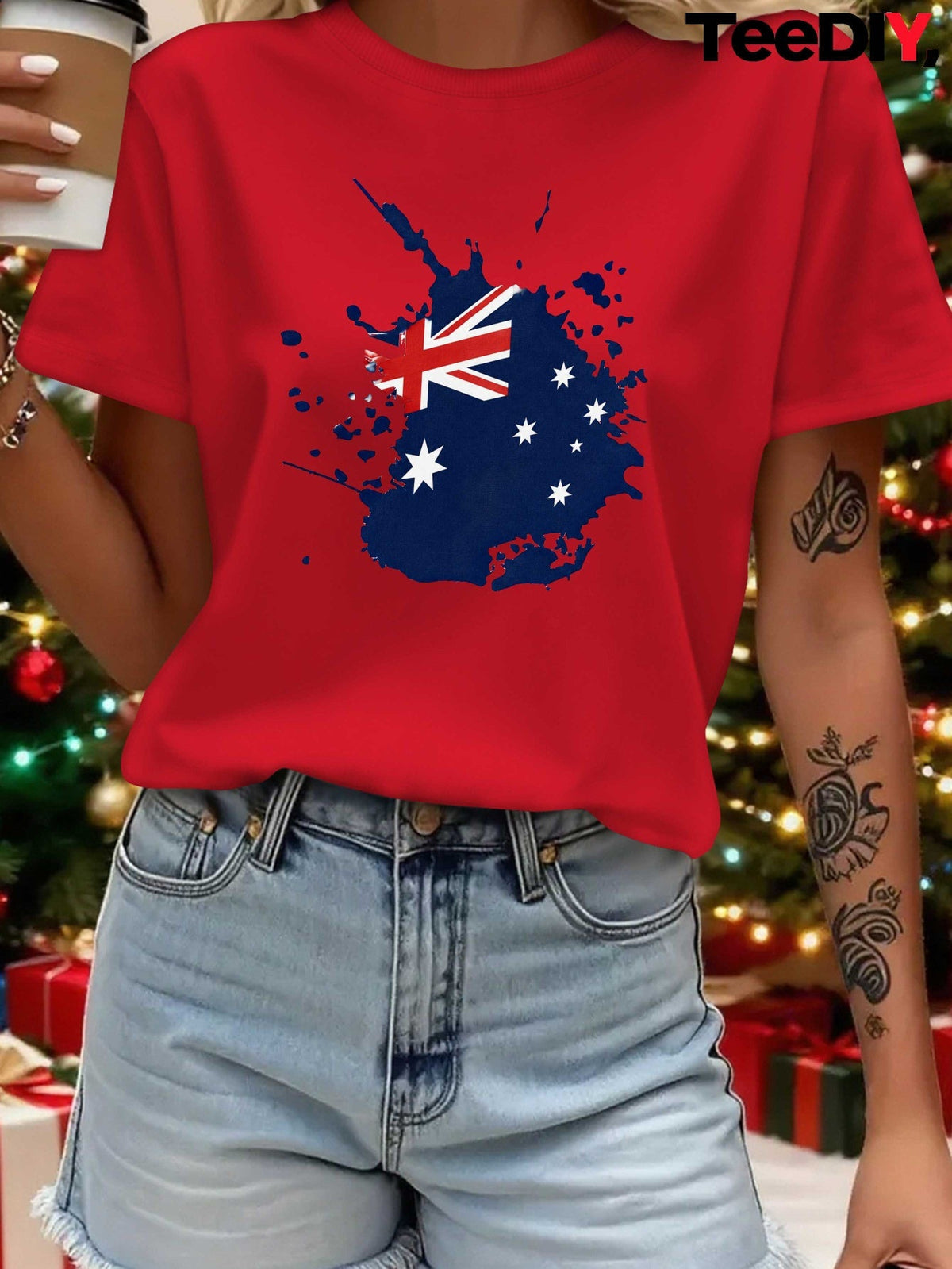 JACK | Graphic tee with flag splatter print