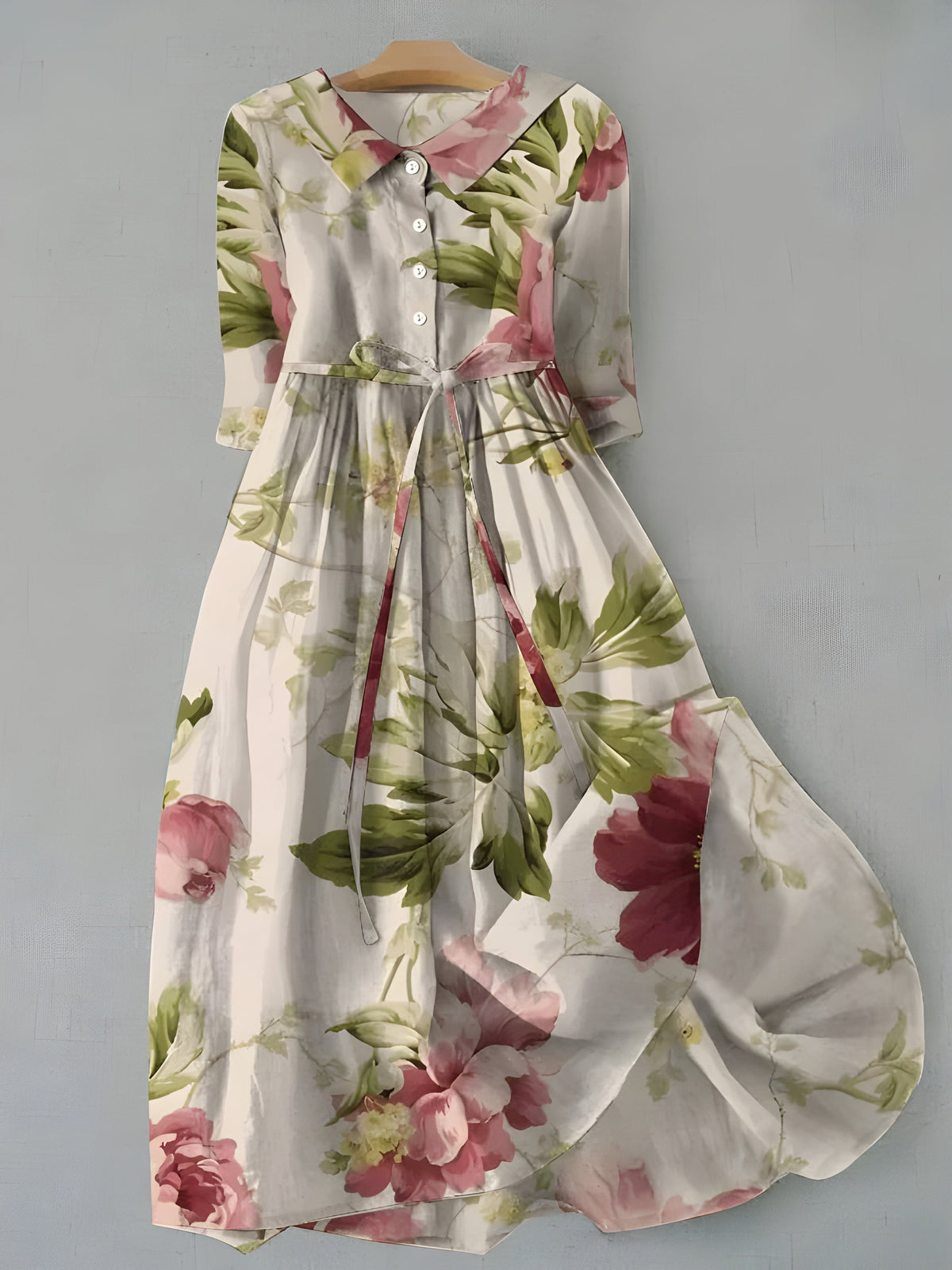 EVELINA | Midi dress with floral print