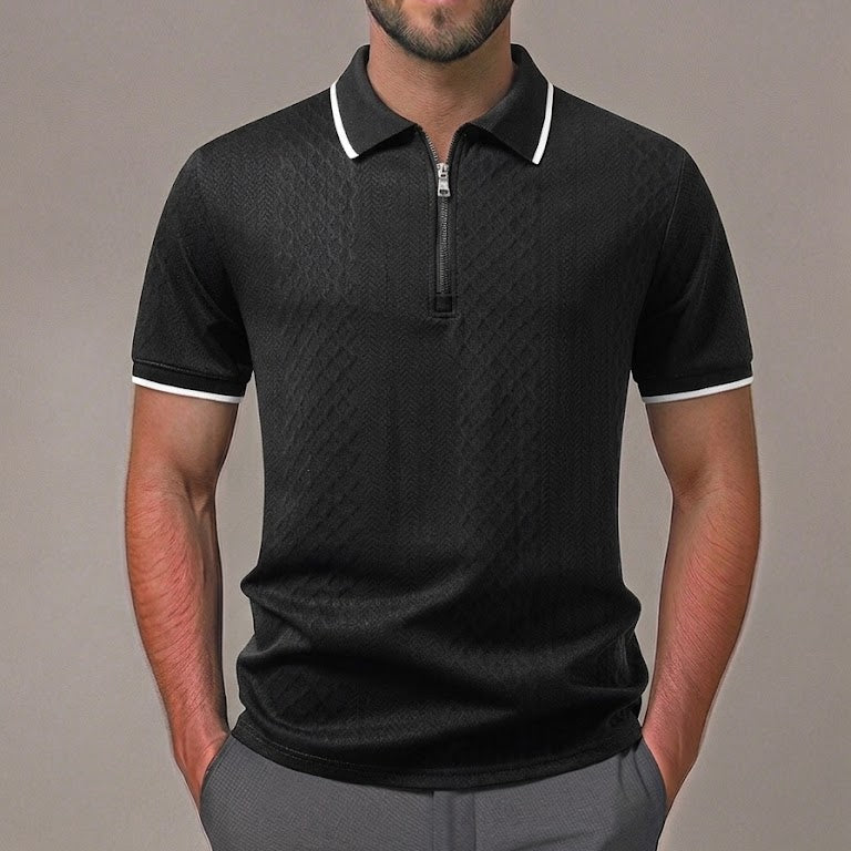 THEO | Polo with zip neckline