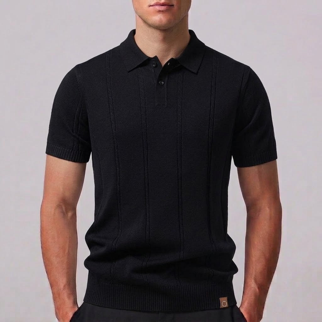 CHARLOTTE | Ribbed knit polo