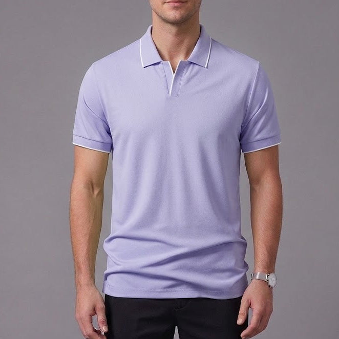 WILLIAM | Polo shirt with Johnny collar