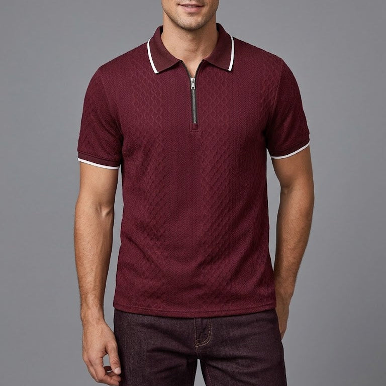THEO | Polo with zip neckline