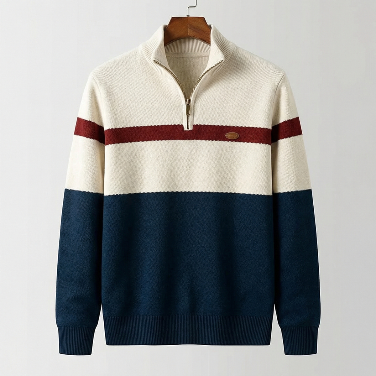 OSCAR | Quarter-zip pullover with ribbed cuffs