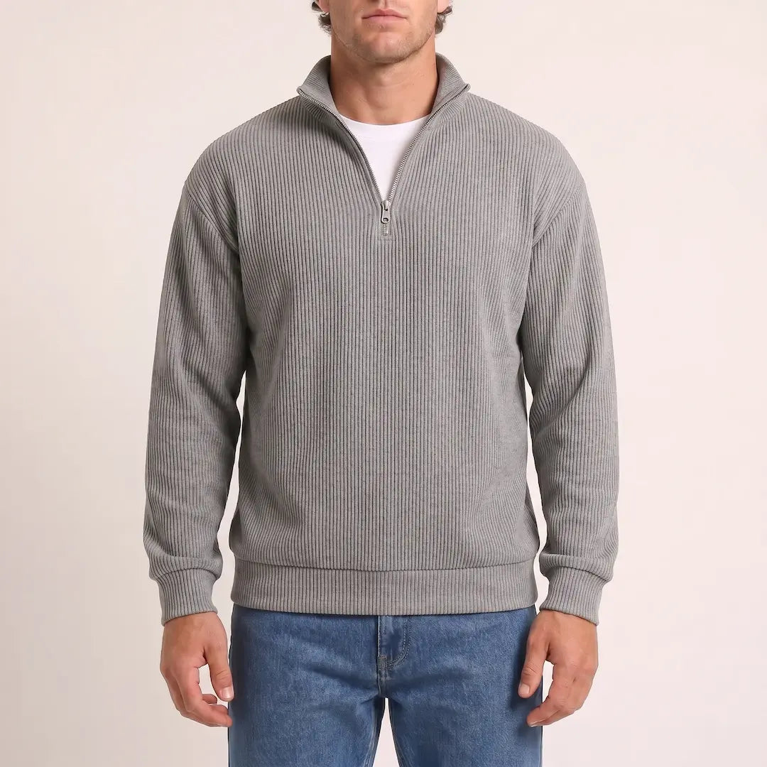 ARCHIE | Half-zip jumper with stand collar